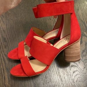 Vince Camuto Red Suede Heeled Sandal
